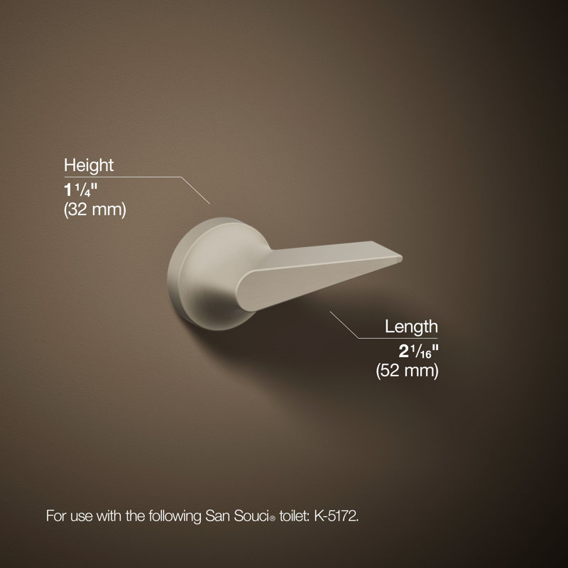 San Souci Trip Lever Handle, Vibrant Brushed Nickel
