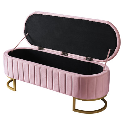Pink Velvet With Spacious Interior Storage, Bedroom And Living Room Modern Storage , Adds Style To &