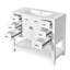 Meuble-lavabo 36 po avec lavabo supérieur, armoire de rangement moderne avec 2 portes à fermeture douce et 6 tiroirs, meuble-lavabo simple