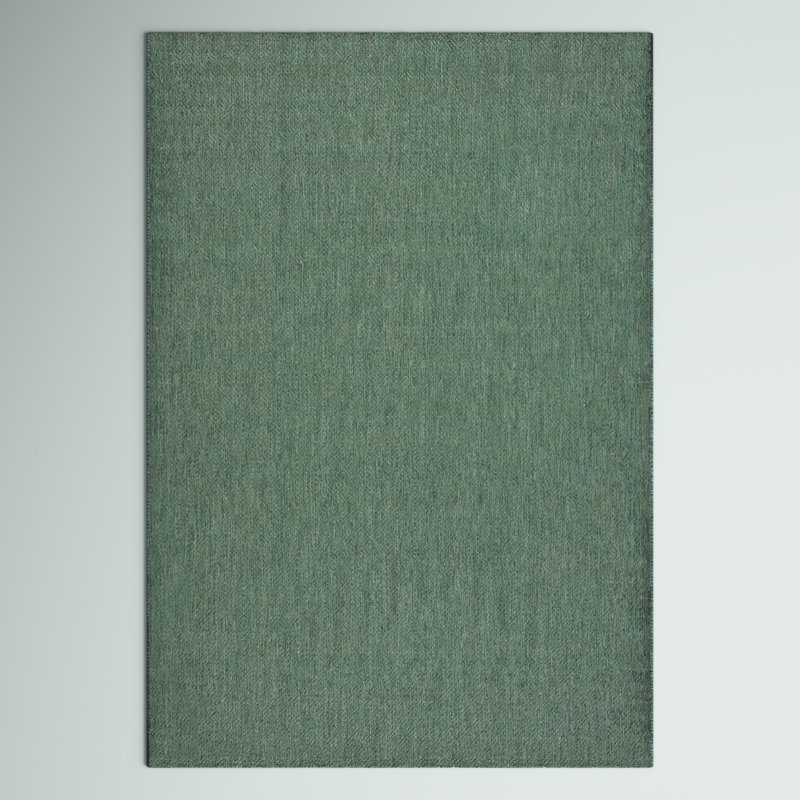 Oppenheimer Geometric Dark Green Indoor / Outdoor Area Indoor/Outdoor Area Rug, Rectangle 2' x 3'7"