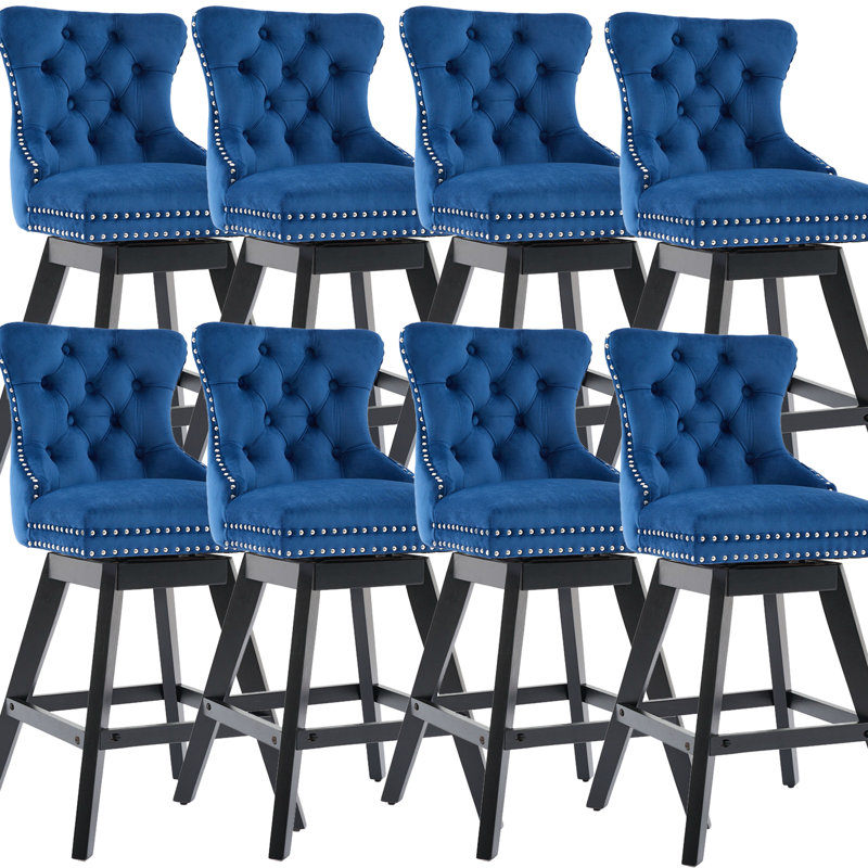 Ensemble de 8 tabourets de bar Modern, Bleu
