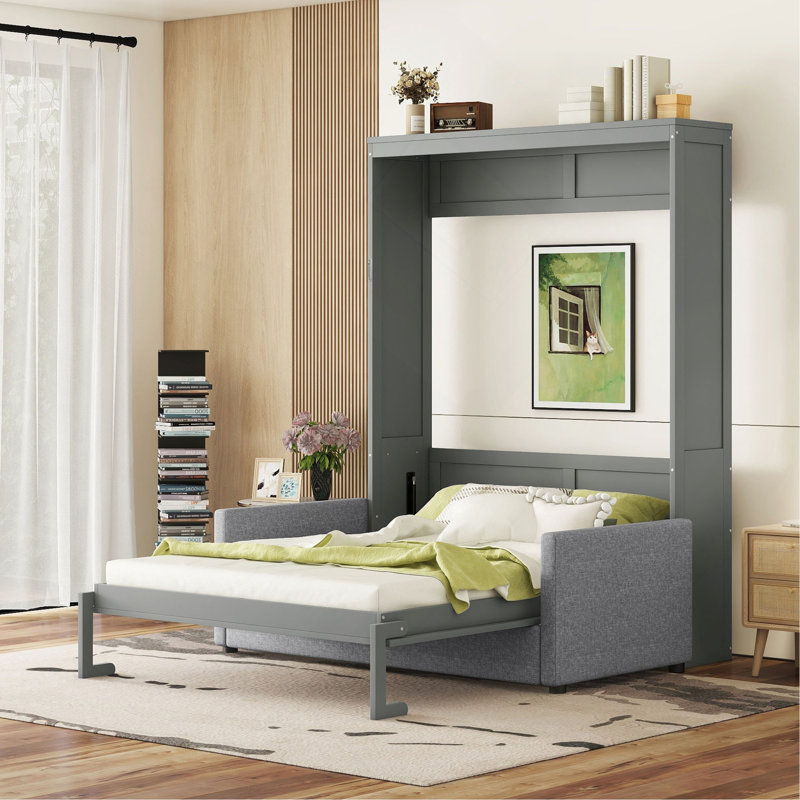 Lit escamotable mural Murphy avec coussin