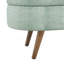 Repose-pieds moderne, banc de rangement ovale, banc pour chambre à coucher-604363185
