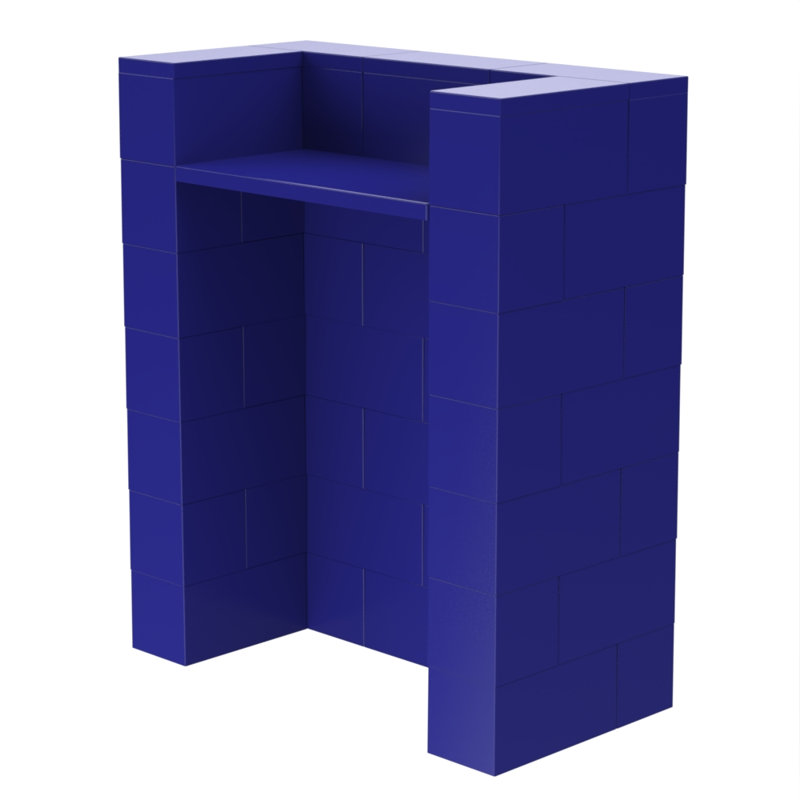 Podium en plastique 43 po, Bleu