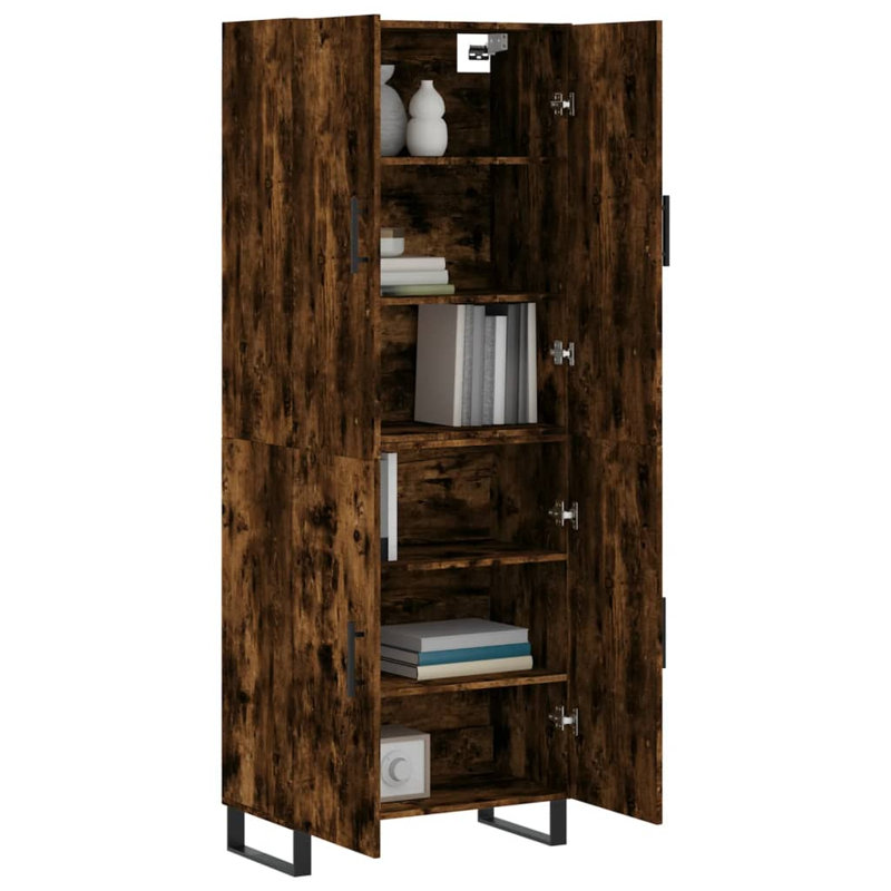 Grifton Highboard 69.5x34x180 cm Engineered Wood, Smoked Oak