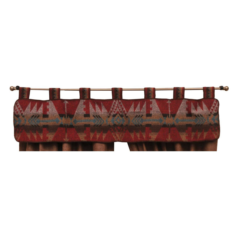 Wooded River Yellowstone Valance Rustic Wildlife Window Curtain Topper