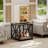 Large Side Table With 2-Tier Storage Shelf, Modern Farmhouse Nightstand For Bedroom, Living Room, Or Office, Grey Wash Finish