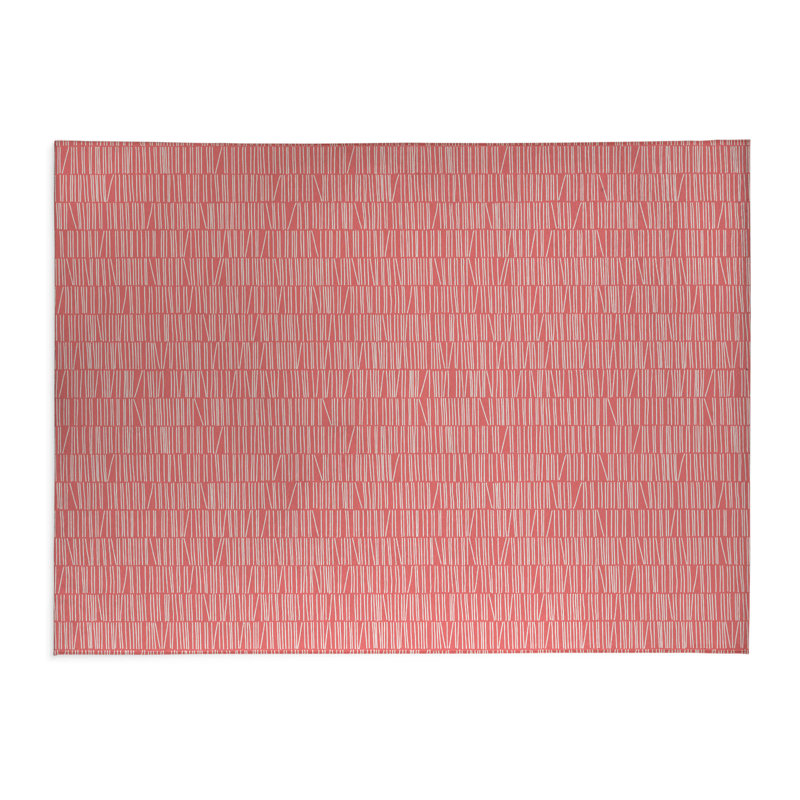 Tapis de cuisine bibliothèque à profil bas, Rectangle 5 pi x 7 pi, Vieux rose