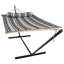 Hamac de bar en polyester matelassé pour 2 personnes avec support Mullin - Ocean Isle-10600049-10600042