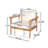 Djavan Patio Acacia Wood Club Chair With Cushions