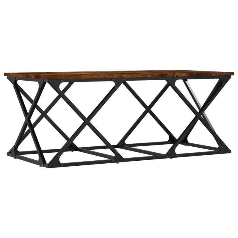 Armida Trestle Coffee Table, Smoked Oak