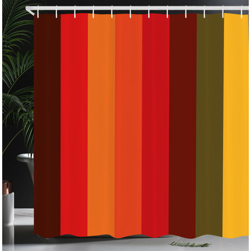 Shower Curtain with Hooks Included, 70"H x 69"W