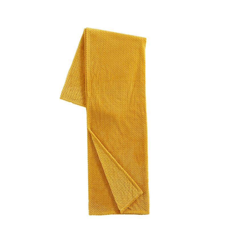 Basic Comfort Hand Woven Throw Blanket, Gold, 60" L x 50" W