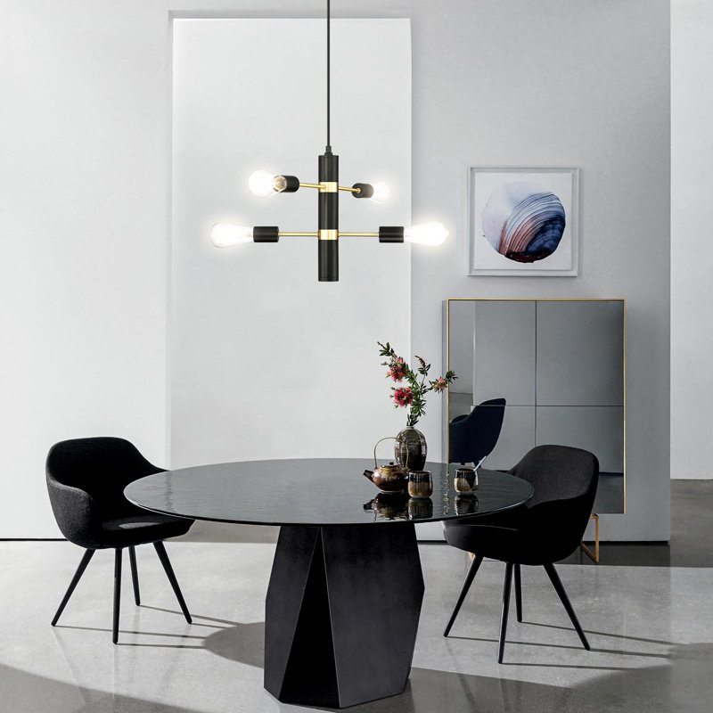 Luminaire suspendu doré et noir Kreios PLCB-4L