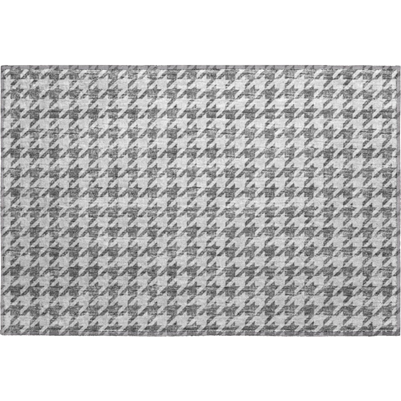 Premium Machine Washable Paullette AMF137 Gray Rug, Rectangle 1'8" x 2'6"