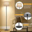 Lampe sur pied de 61,4 po Garnon avec ampoule à intensité variable à 3 voies incluse pour le salon, la chambre à coucher-399259268
