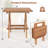 Highland Dunes 1 Pc Patio Folding Side Table Teak Wood Square Slatted Tabletop Portable Picnic