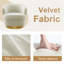 Fauteuil demi-tonneau pivotant en velours Janien-797537522