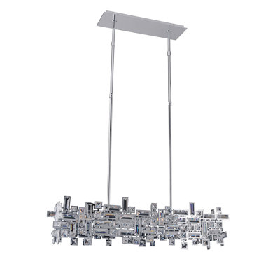 Vermeer 6 LT Chrome Linear Pendant Allegri