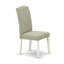 L'ensemble 5 pièces de table et chaises de cuisine comprend une table de salle à manger ronde avec Dropleaf et 4 chaises rembourrées en tissu de lin Shitake foncé, 42 x 42 pouces, blanc lin-1238114374-1238114378-1278237286