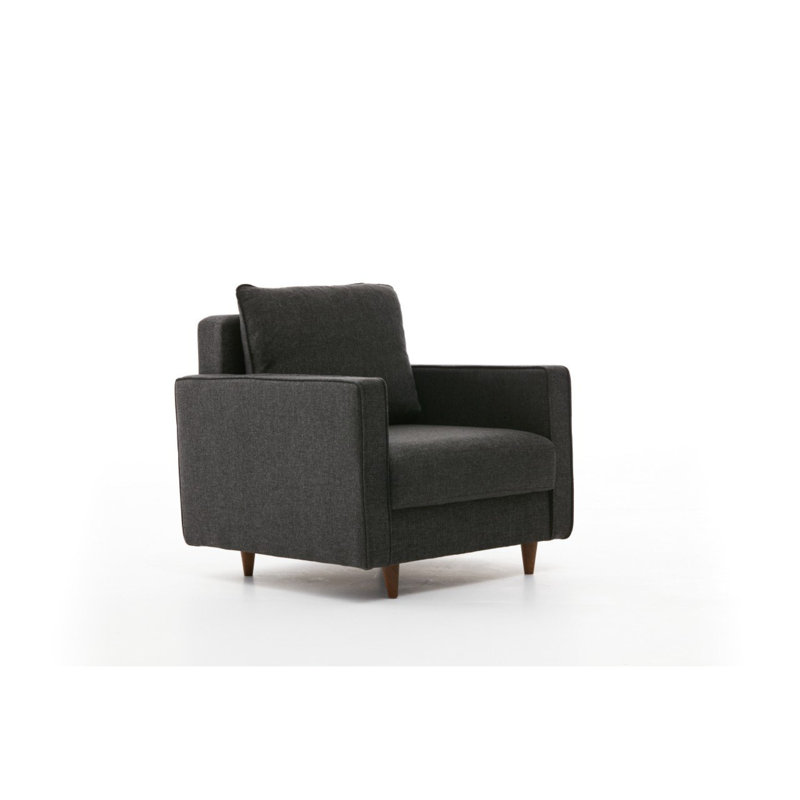 Fauteuil en polyester 33,46 po Darron, Polyester anthracite