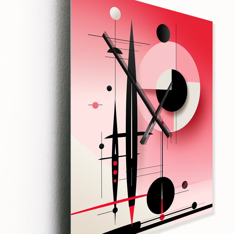 Horloge murale géométrique moderne In The Know, H 28 po x l 12 po x P 1 po