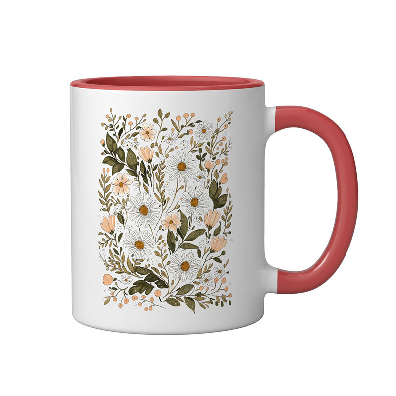 Ceramic Coffee Mug, Red
