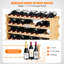Casier à vin 4 compartiments pour 36 bouteilles, en bois naturel, stable et résistant. Casier modulaire à 36 compartiments, compatible avec les bouteilles de champagne lisses.