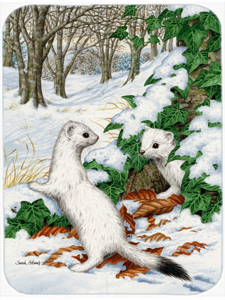 Planche à découper en verre à weasel courte à queue stoats de caroline trésors