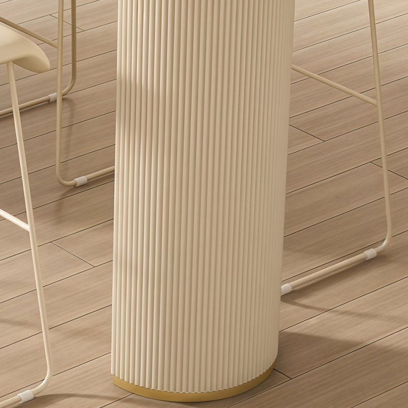 Une table de bar légère et luxueuse, H 41,3 po x L 70,8 po x l 19,6 po, Beige, Beige