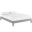 Lit en tissu de polyester et bois avec pieds fuselés carrés Sharon-114939758-114939664