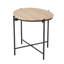 Table d'appoint Cole and Grey Marble avec support en métal noir