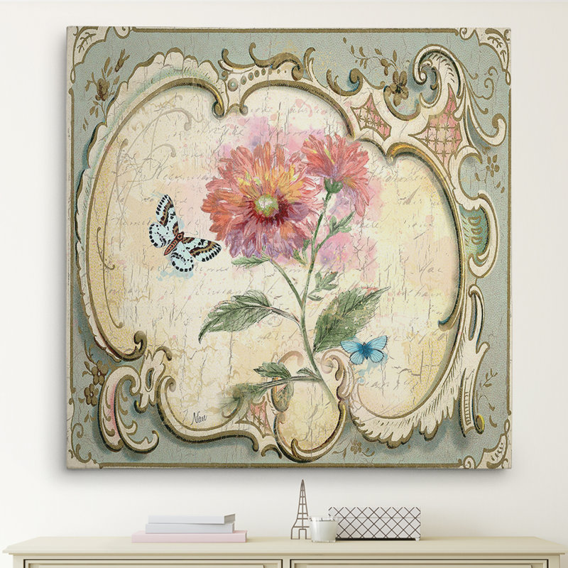 « classic fleur iii », reproduction de peinture à l’huile sur toile tendue, H 16 po x l 16 po x P 1,5 po