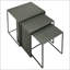 Ensemble de table rectangulaire en métal gris 3 pièces Vestal, parfait pour un décor moderne et minimaliste avec un design durable et polyvalent.