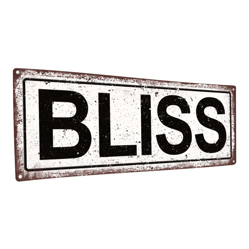 «Bliss» sur métal, H 5,75 po x l 15,5 po