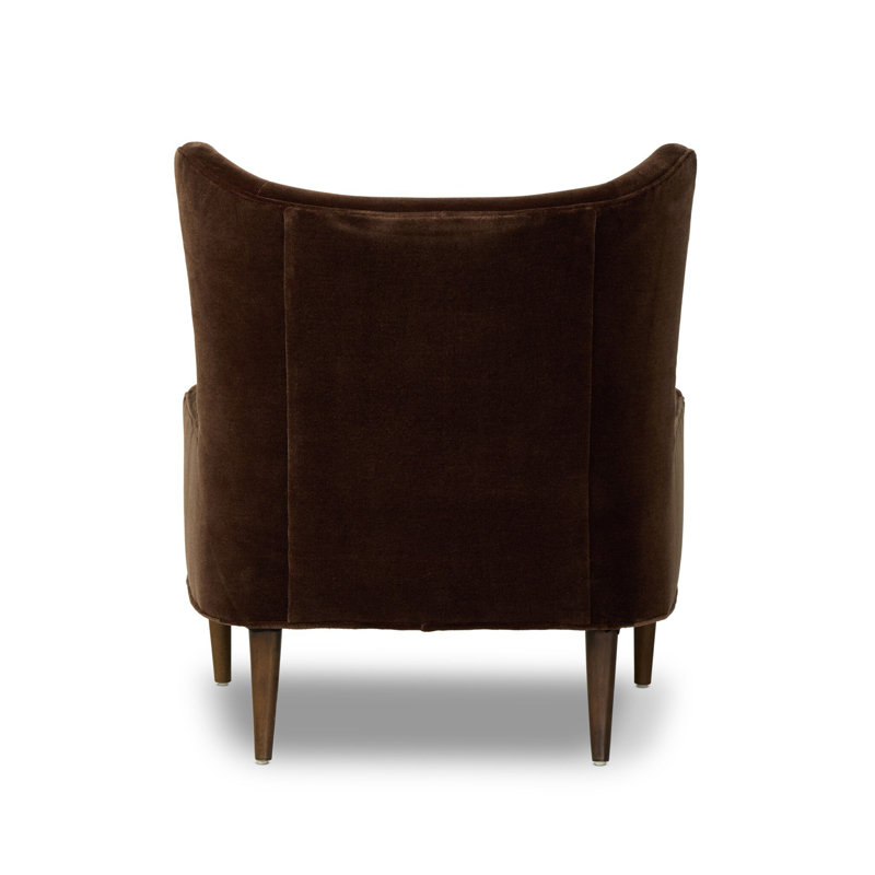 Marlow Wingback Chair, Toasted Parawood, Monte Chocolate