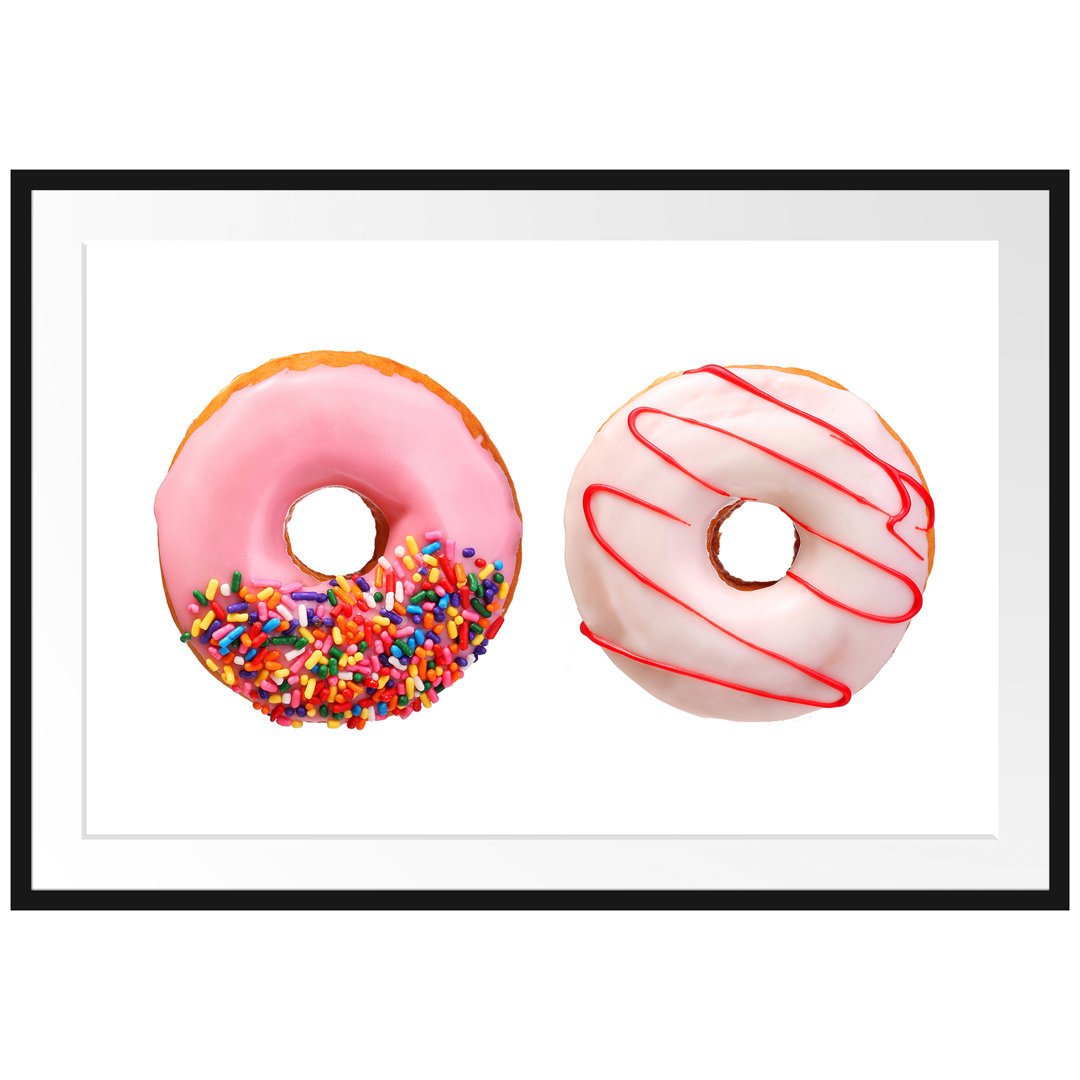 Gerahmtes Poster Glasierte Donuts