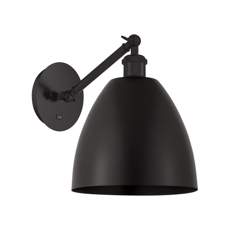 Applique murale 1 lumière 9 po Allare, Noir mat