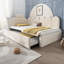 Upholstered Velvet Daybed with Trundle Bed-1389602481