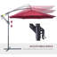 Parasol de patio décalé avec base de parasol en porte-à-faux