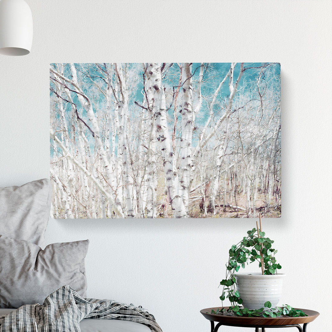 Birch Trees In Utah Painting - Wrapped Canvas