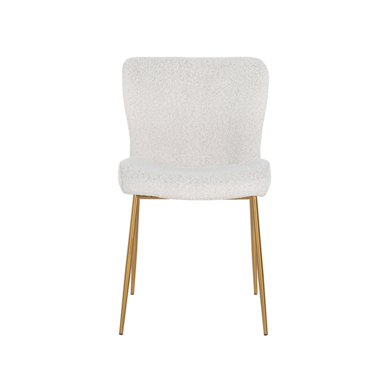 Chaise d'appoint rembourrée en velours Odessa, Blanc