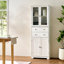 Armoire de rangement de 67 po de hauteur avec portes et tablettes Grande armoire de rangement pour garde-manger avec tiroir Grande armoire de rangement pour la cuisine