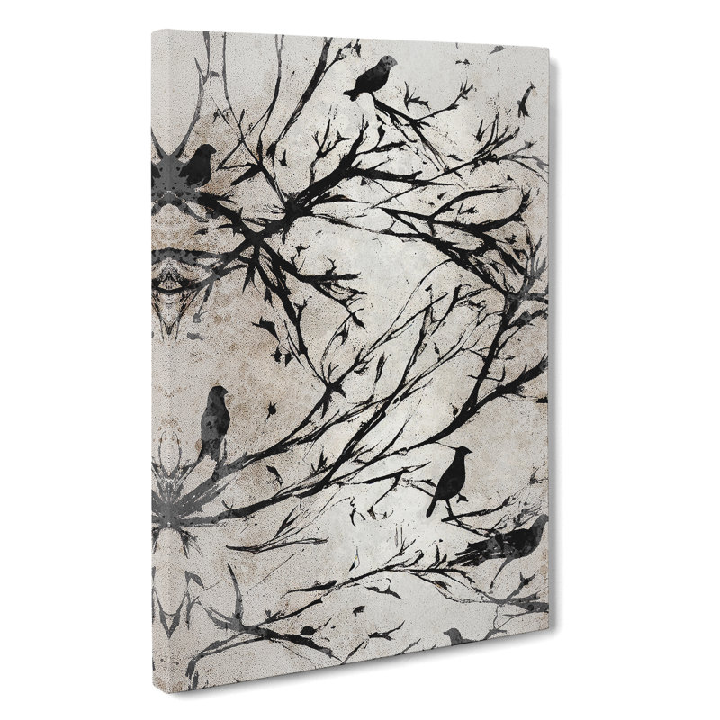 XV1022-3758X Resting Birds - Print, No Matte, Wrapped Canvas, 50cm H x 35cm W