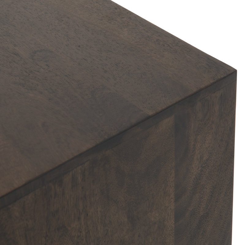 Kelby Vertical Filing Cabinet, Carved Vintage Brown