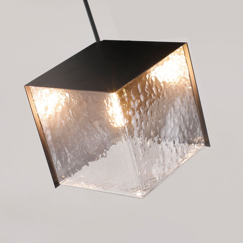 Luminaire suspendu en forme de pyramide à 5 lumières Kaim, Noir mat