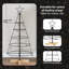 Christmas Cone Tree with Stand Black Steel-1802263296
