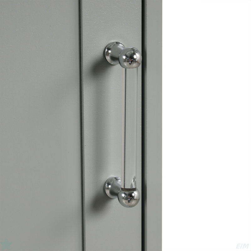 Grande armoire de rangement pour salle de bain, armoire de rangement autoportante avec deux tiroirs de tailles différentes et tablette réglable, panneau de fibres à densité moyenne avec finition peinte