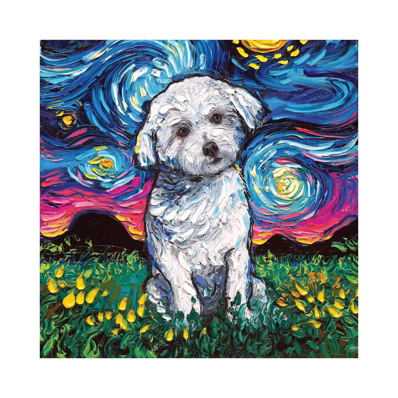 Maltese Night by Aja Trier - Wrapped Canvas Print, 30.48 cm H x 30.48 cm W