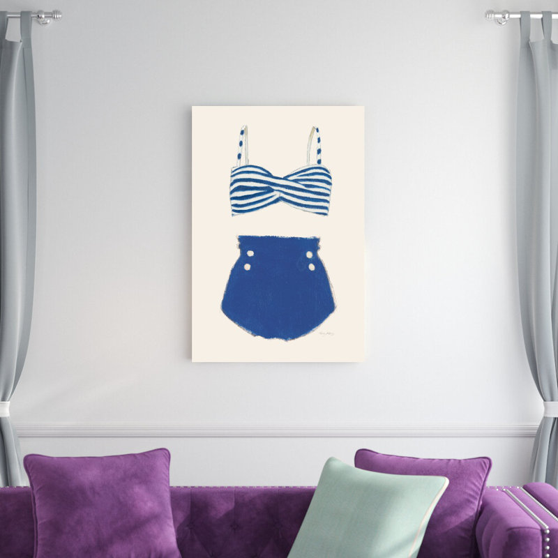 Maillots de bain rétro II - Peinture, Toile tendue, Non, H 36 po x l 24 po